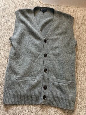 J. Crew Light Gray Lambswool Sweater Vest